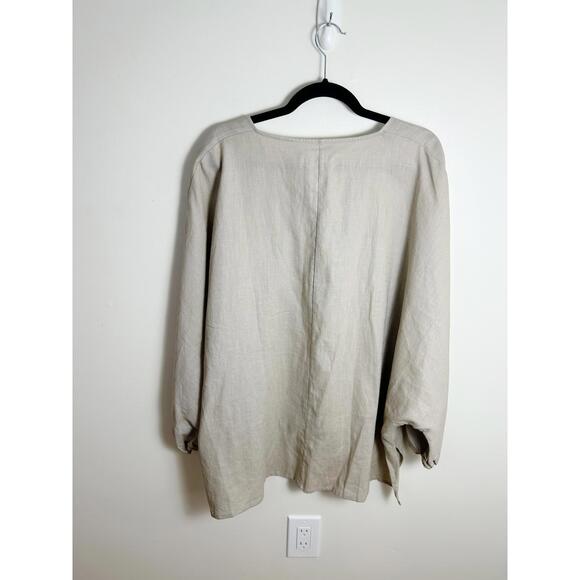 Luxmii Women's Relaxed Pallocino Linen Top Size M/L New - Picture 4 of 9